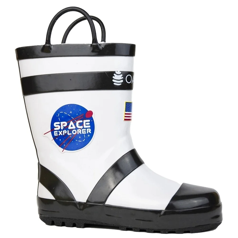 OAKI Kids NASA Astronaut Rain Boots Size 8 Toddler
